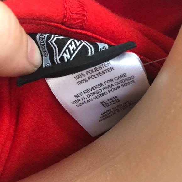 Youth boys large NHL hoodie Detroit redwings - Picture 7 of 7